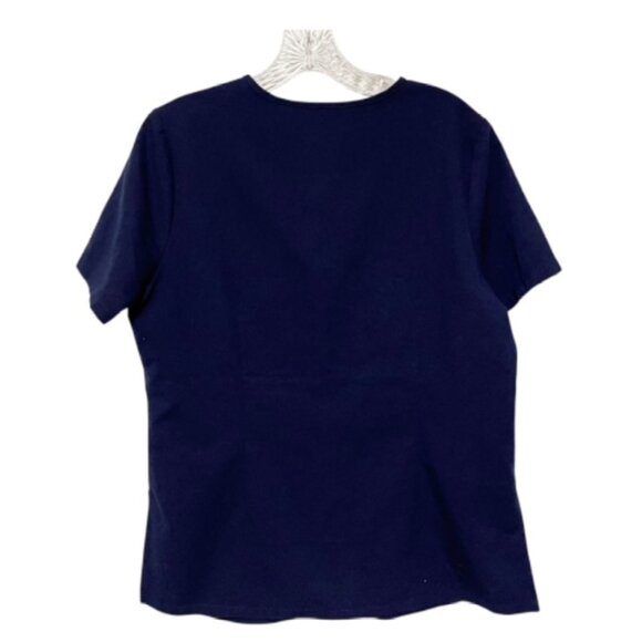 Figs Medium Catarina Medical Scrub Top in Navy - Picture 3 of 4